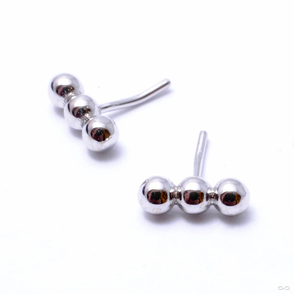 Linear Tri Bead Press-fit End in Gold from BVLA - Image 3