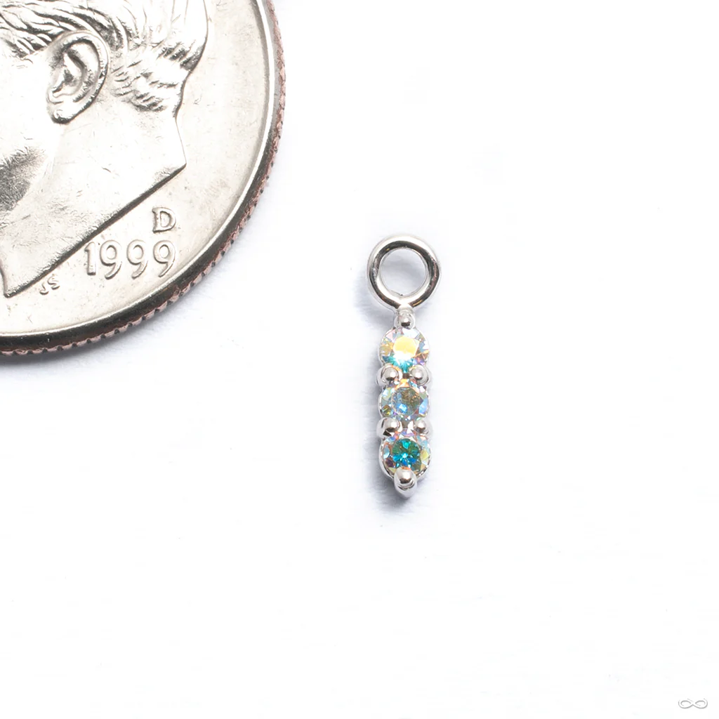 Linear Tri Prong Charm in Gold from BVLA - Image 3