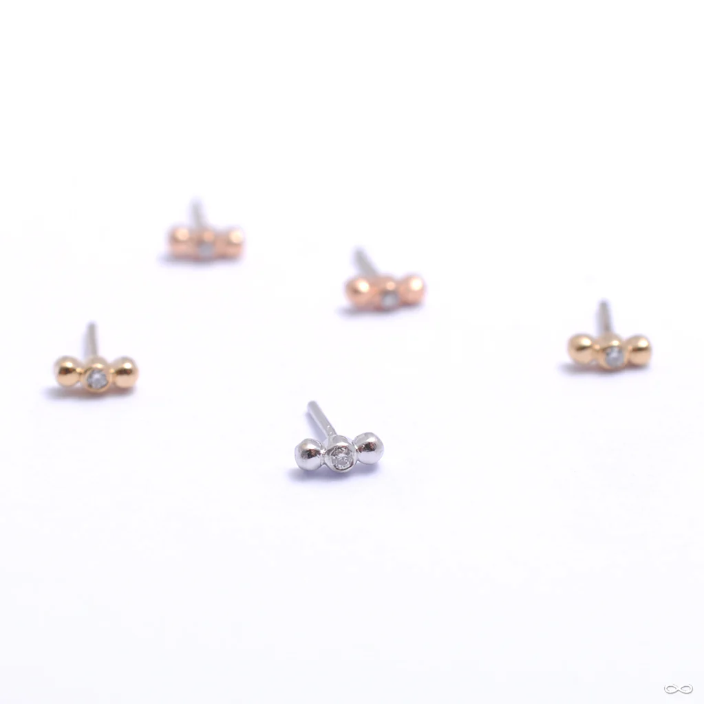 Little Secret 3 Bead Press-fit End in Gold from Pupil Hall
