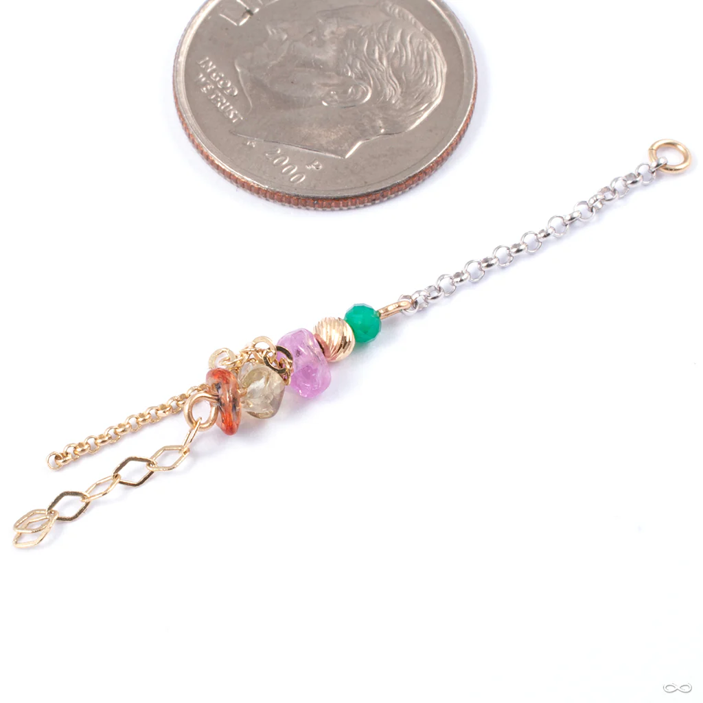 Long Busy Body Charm in Gold from Pupil Hall - Image 2