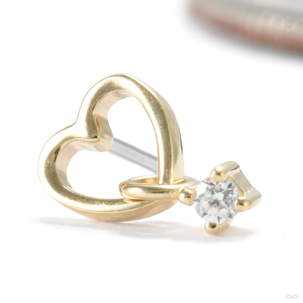 Loves It Press-fit End in Gold from Ember Body Jewelry - Image 2