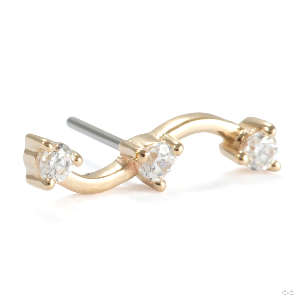 Lumen Press-fit End in Gold from Ember Body Jewelry - Image 3