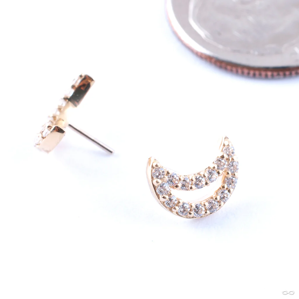 Lunar Press-fit End in Gold from Junipurr Jewelry