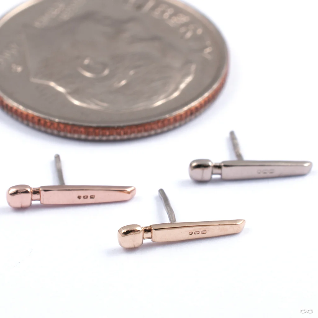 Magic Wand Press-fit End in Gold from Dusk Jewelry