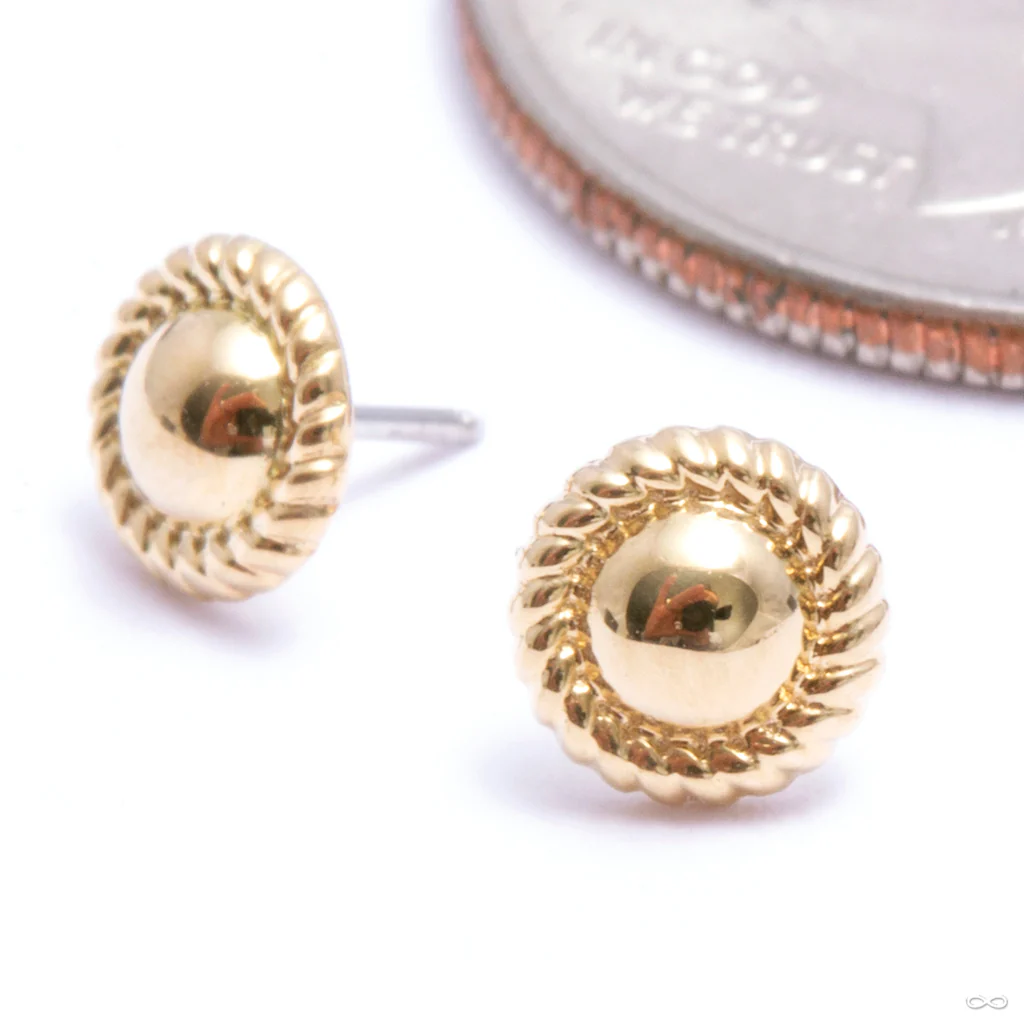 Marianna Press-fit End in Gold from Auris Jewellery