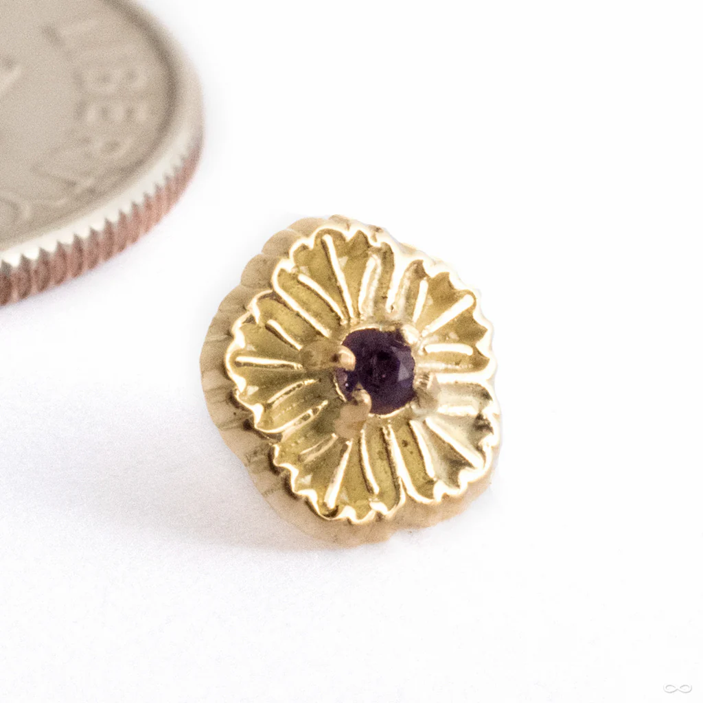 Marigold Press-fit End in Gold from Kiwii Jewelry