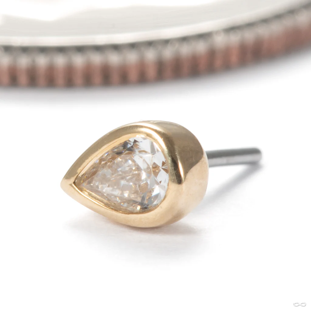 Mary Press-fit End in Gold from Junipurr Jewelry