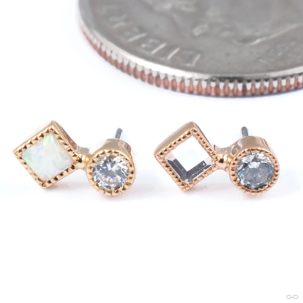 Medal Mercury Grizant Press-fit End in Gold from Auris Jewellery
