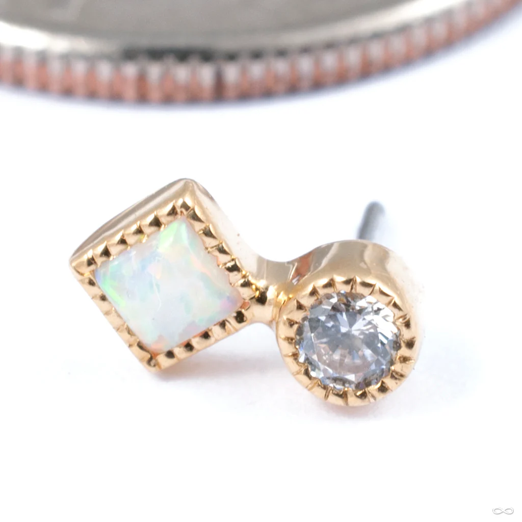 Medal Mercury Grizant Press-fit End in Gold from Auris Jewellery - Image 3