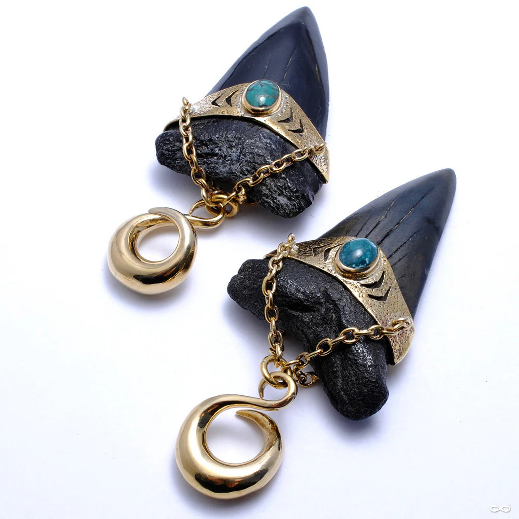 Megalodon Teeth with Turquoise from Diablo Organics - Image 2
