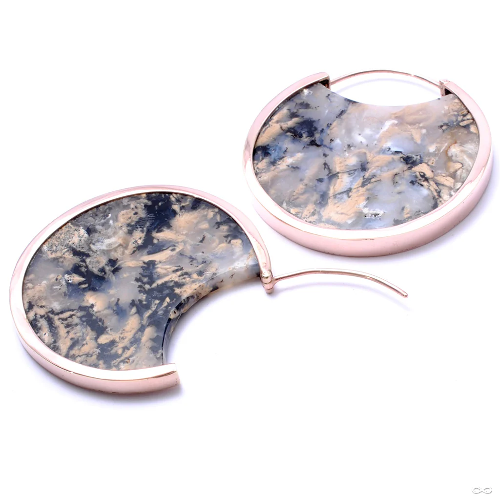 Mini Muse Earrings with Dendritic Agate from Buddha Jewelry - Image 3