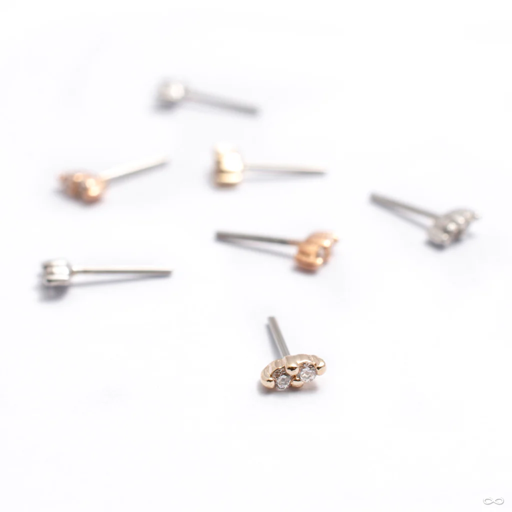 Mishka 2 Press-fit End in Gold from Buddha Jewelry