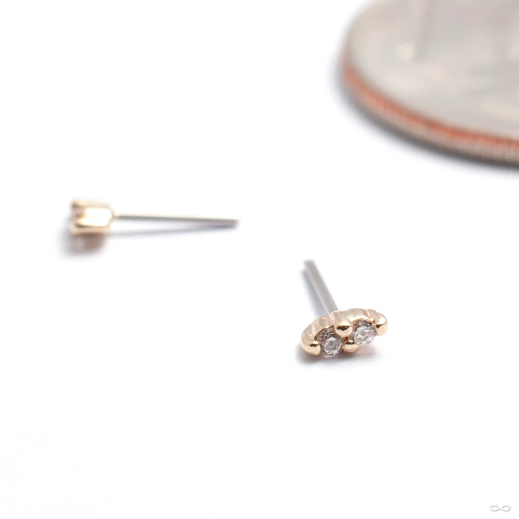 Mishka 2 Press-fit End in Gold from Buddha Jewelry - Image 4