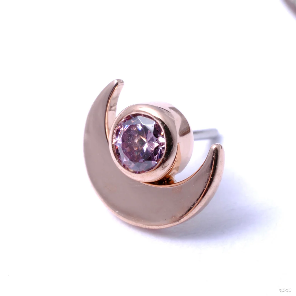 Moon with Gemstone Press-fit End in Gold from Anatometal - Image 14