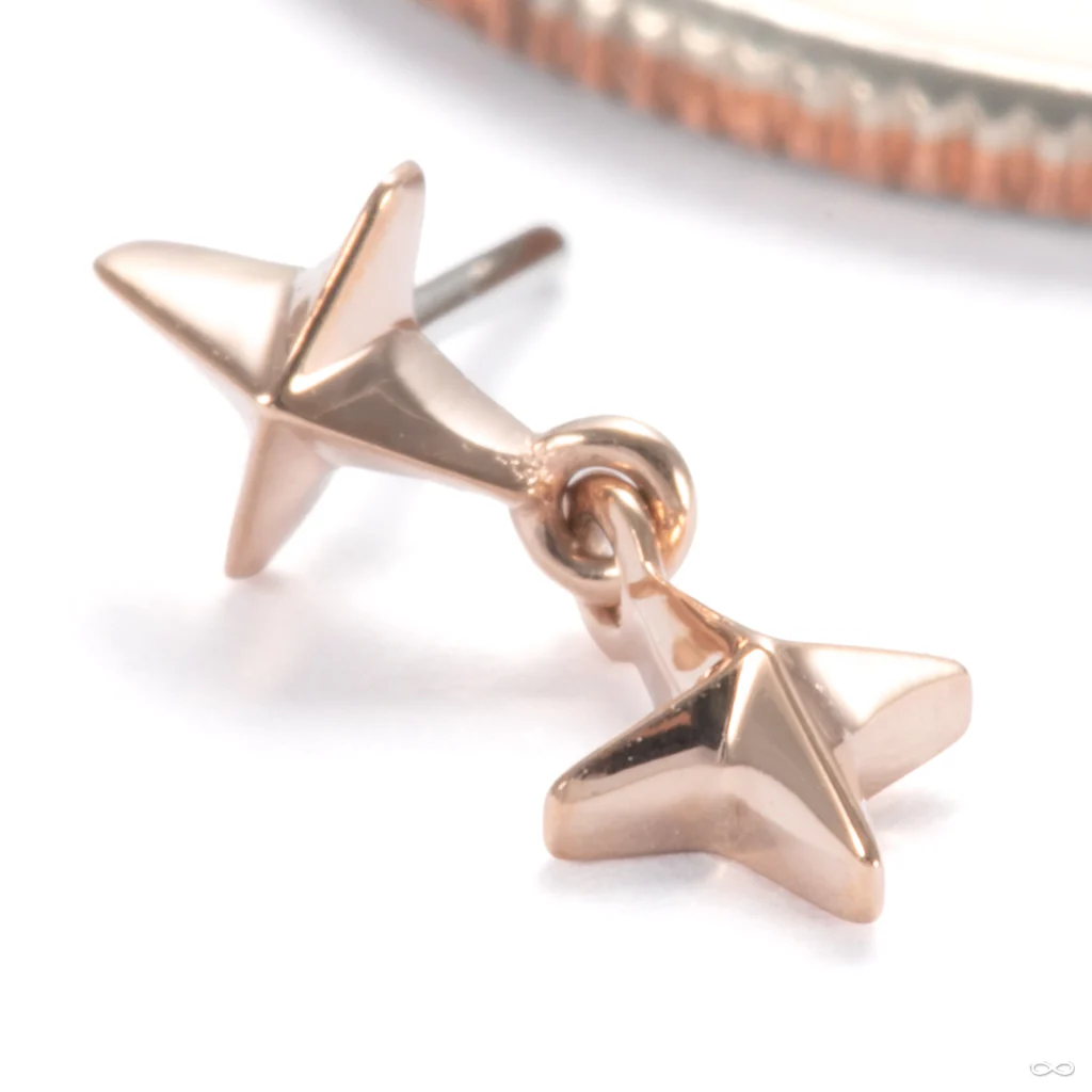 North Star Press-fit End in Gold from Ember Body Jewelry - Image 2