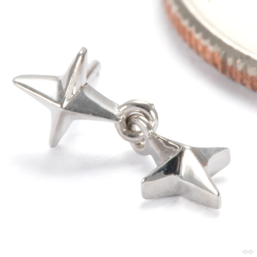 North Star Press-fit End in Gold from Ember Body Jewelry - Image 3