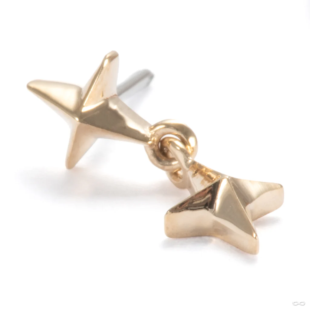 North Star Press-fit End in Gold from Ember Body Jewelry - Image 4