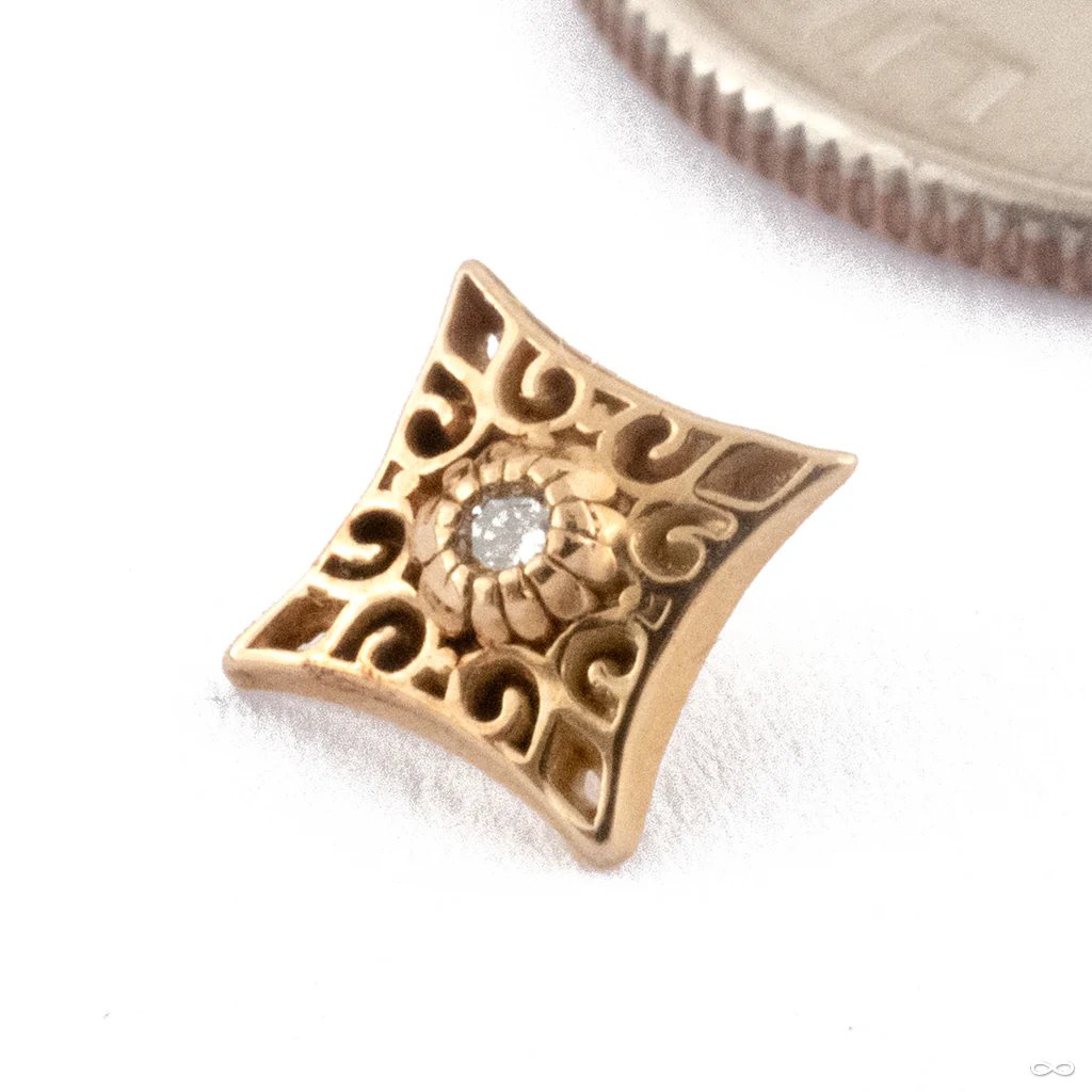 North Star Threaded End in Gold from Kiwii Jewelry