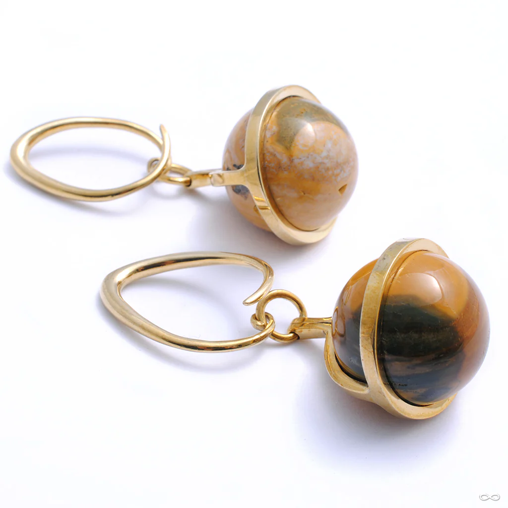 Ocean Jasper Globes with Brass Coils from Diablo Organics - Image 2