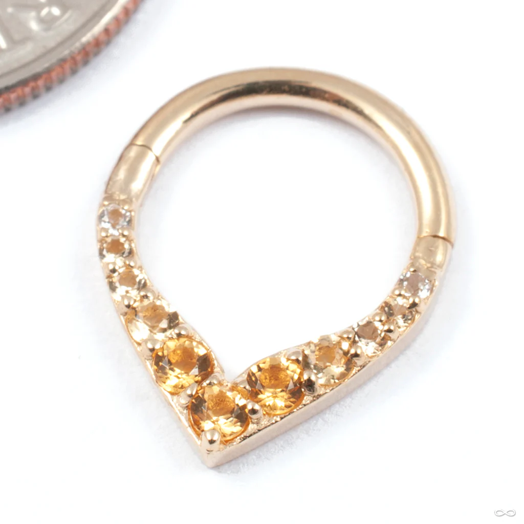 Ombre Rise & Shine Clicker in Gold from Buddha Jewelry