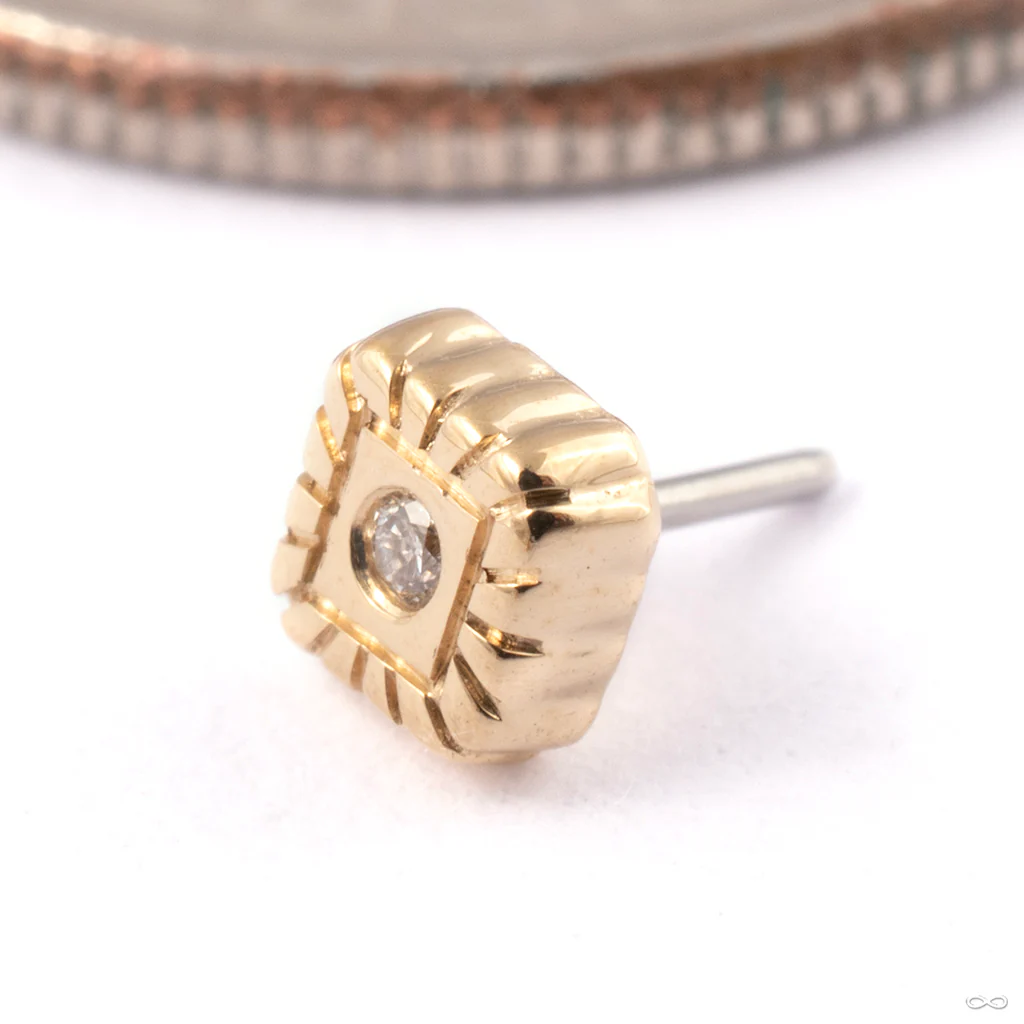 Omega 04 Press-fit End in Gold from Tether Jewelry - Image 2