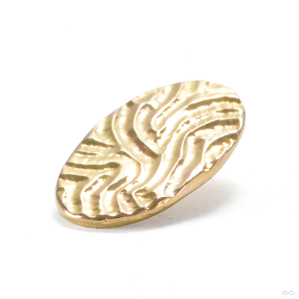 Oval Wave Threaded End in Gold from Origins Handmade