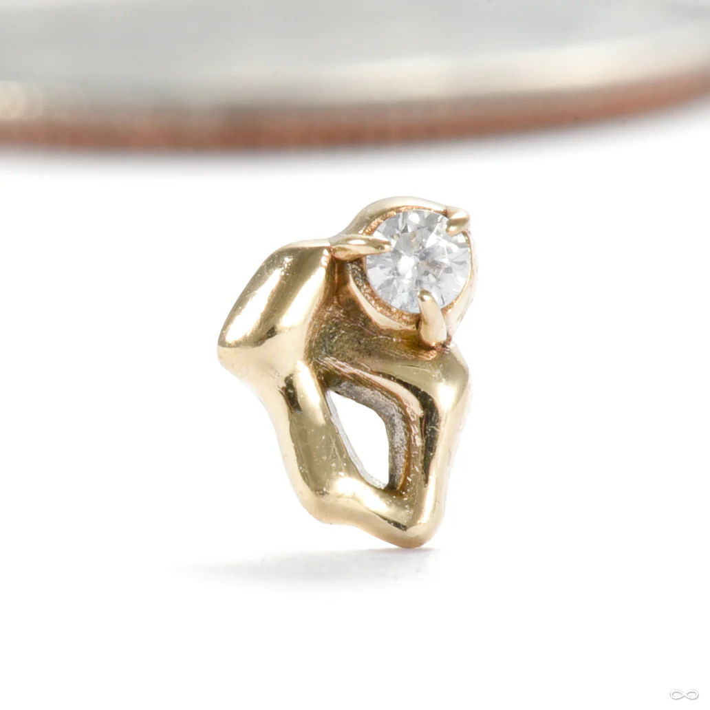 Pedestal Press-fit End in Gold from Sacred Symbols