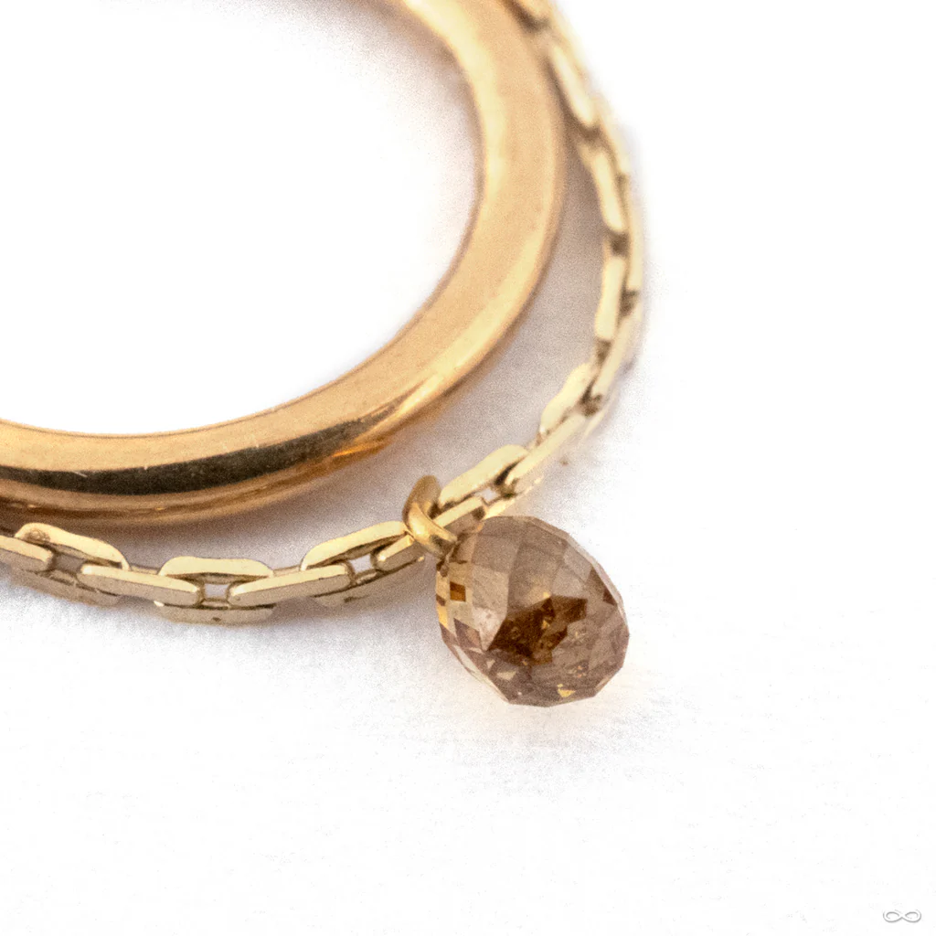 Petite Briolette Seam Ring in Gold from Pupil Hall - Image 2