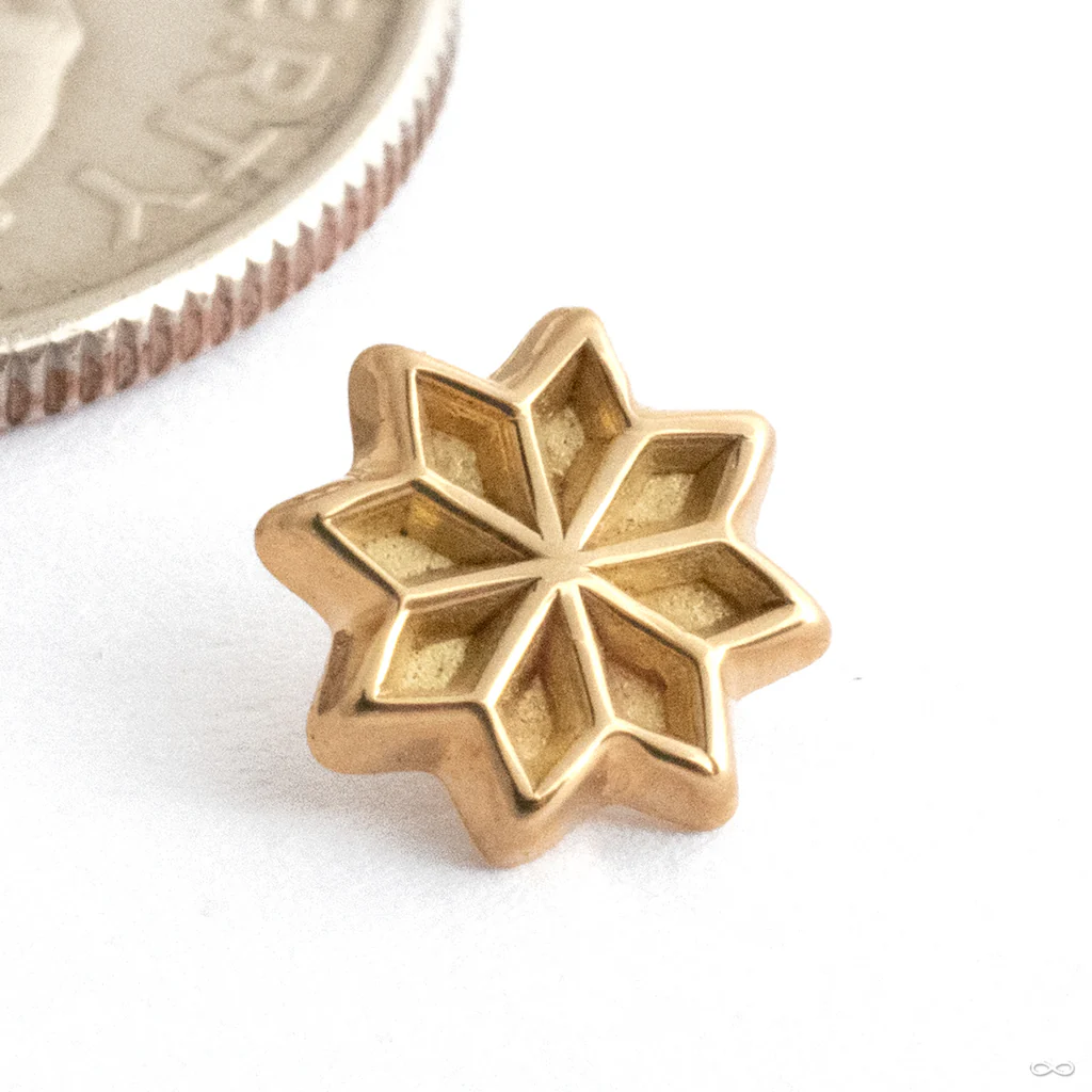 Pointed Threaded End in Gold from Kiwii Jewelry