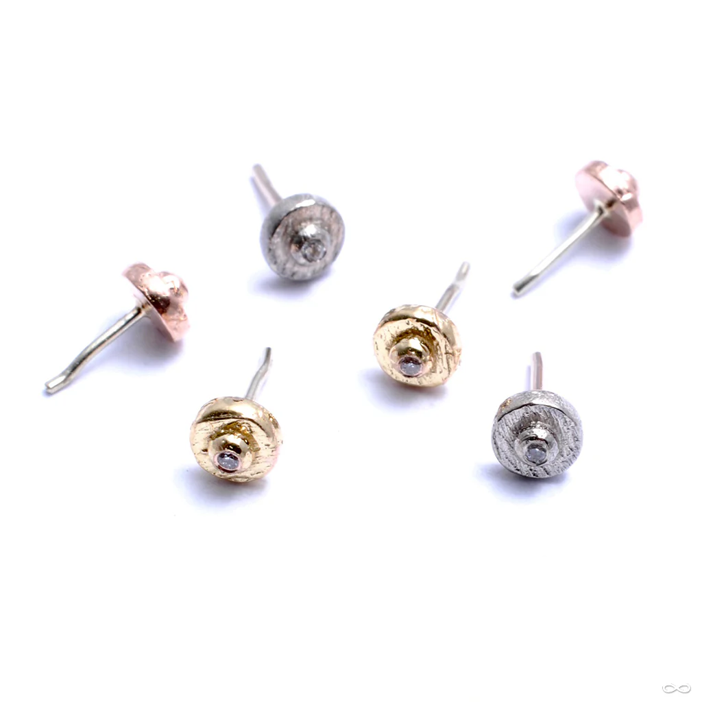 Polka With Stone Dottie Press-fit End in Gold from Pupil Hall