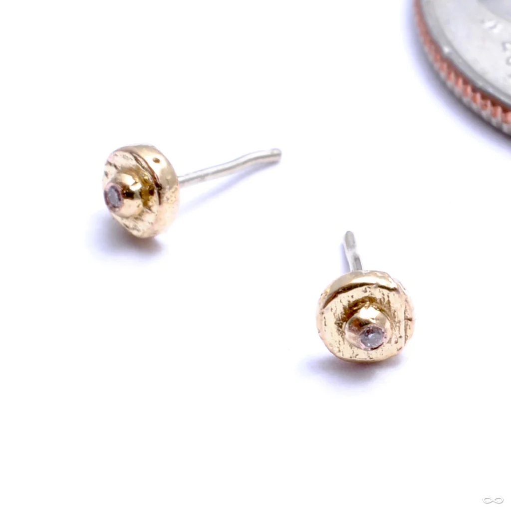 Polka With Stone Dottie Press-fit End in Gold from Pupil Hall - Image 3