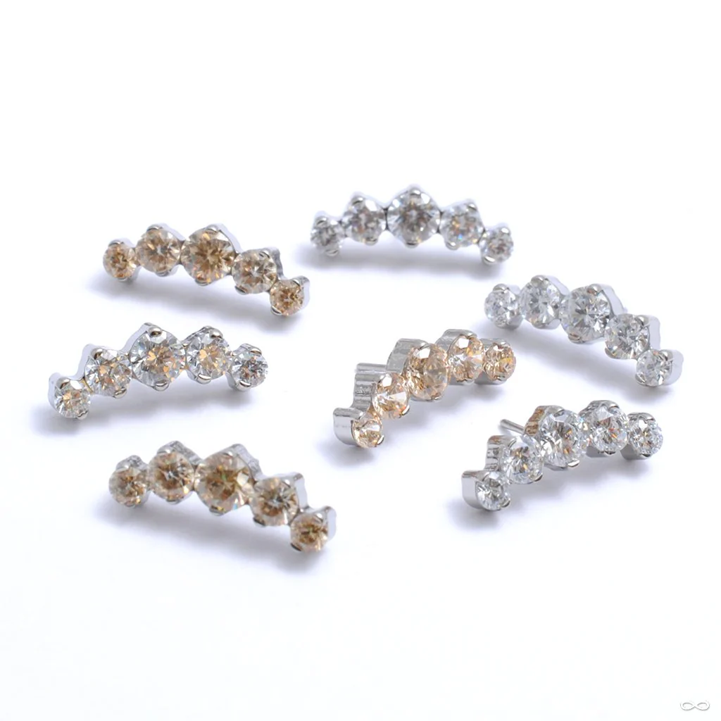Prium Press-fit End with Gemstone in Titanium from Industrial Strength