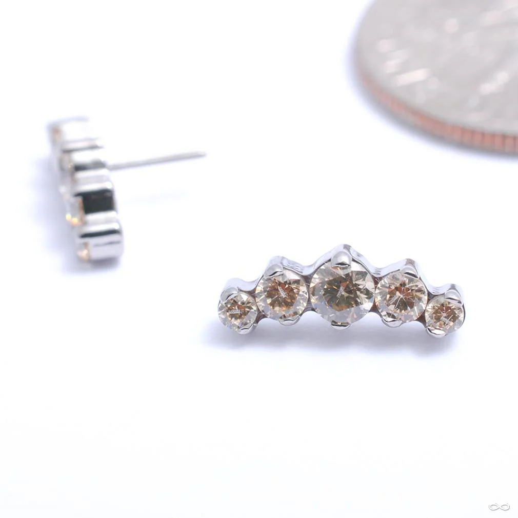 Prium Press-fit End with Gemstone in Titanium from Industrial Strength - Image 2