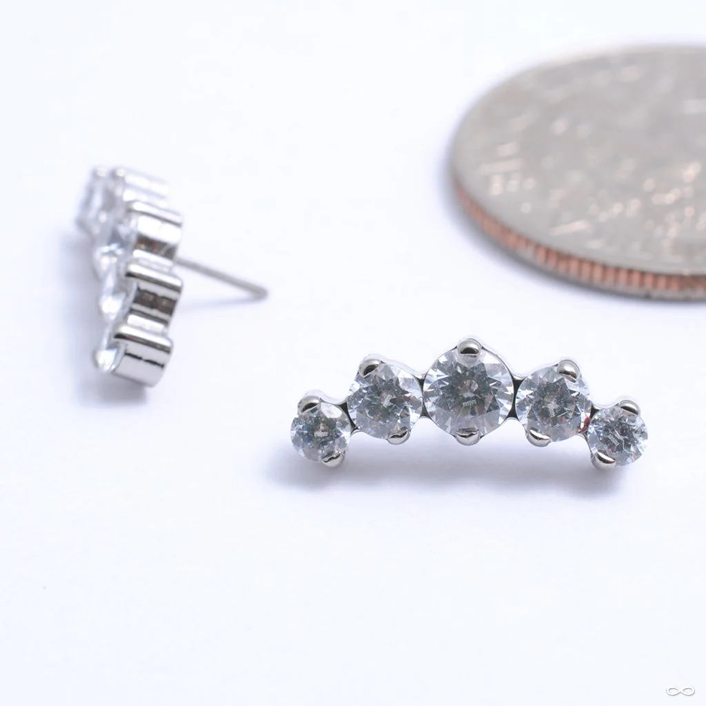 Prium Press-fit End with Gemstone in Titanium from Industrial Strength - Image 3