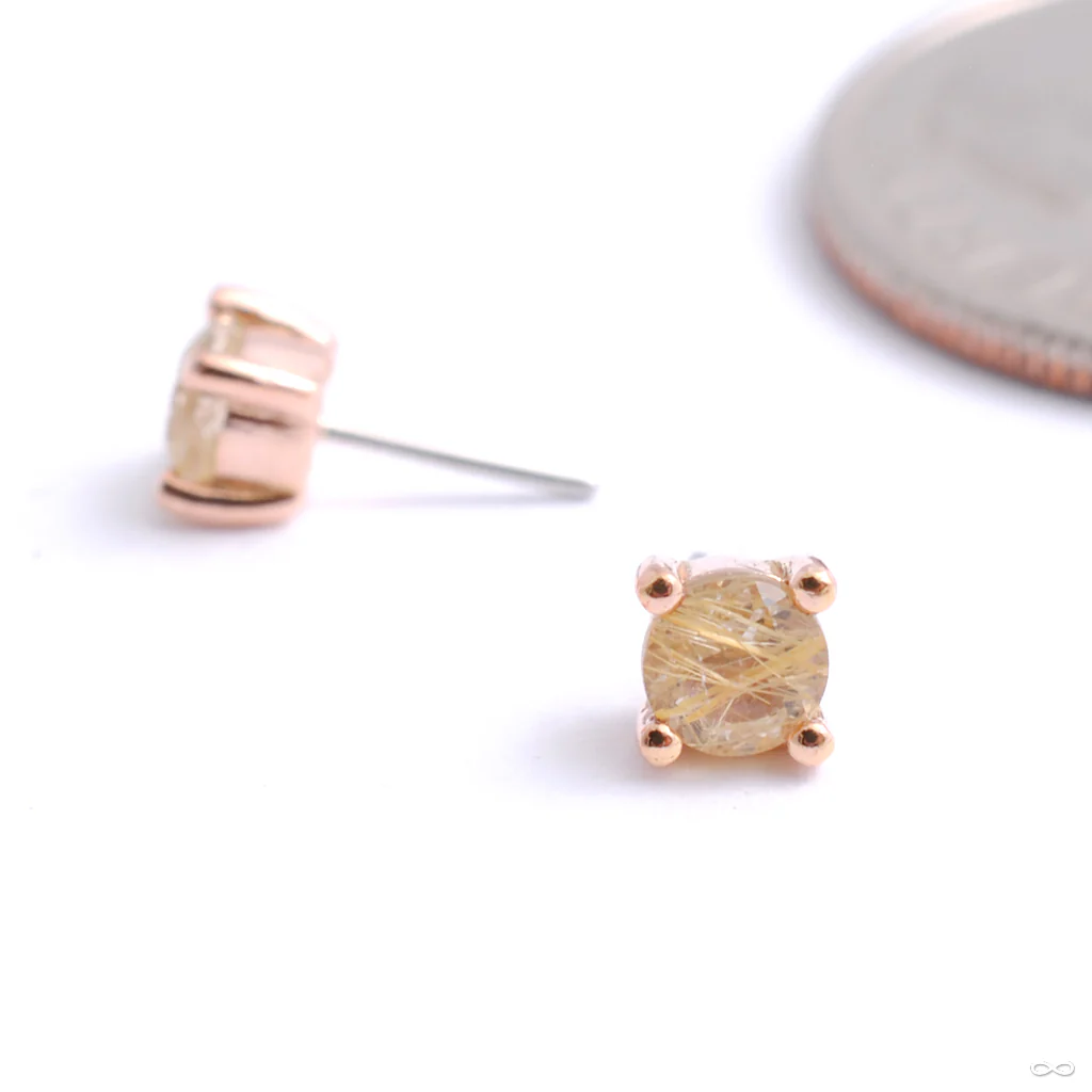 Prong-set Gemstone Press-fit End in Gold from Buddha Jewelry - Image 5