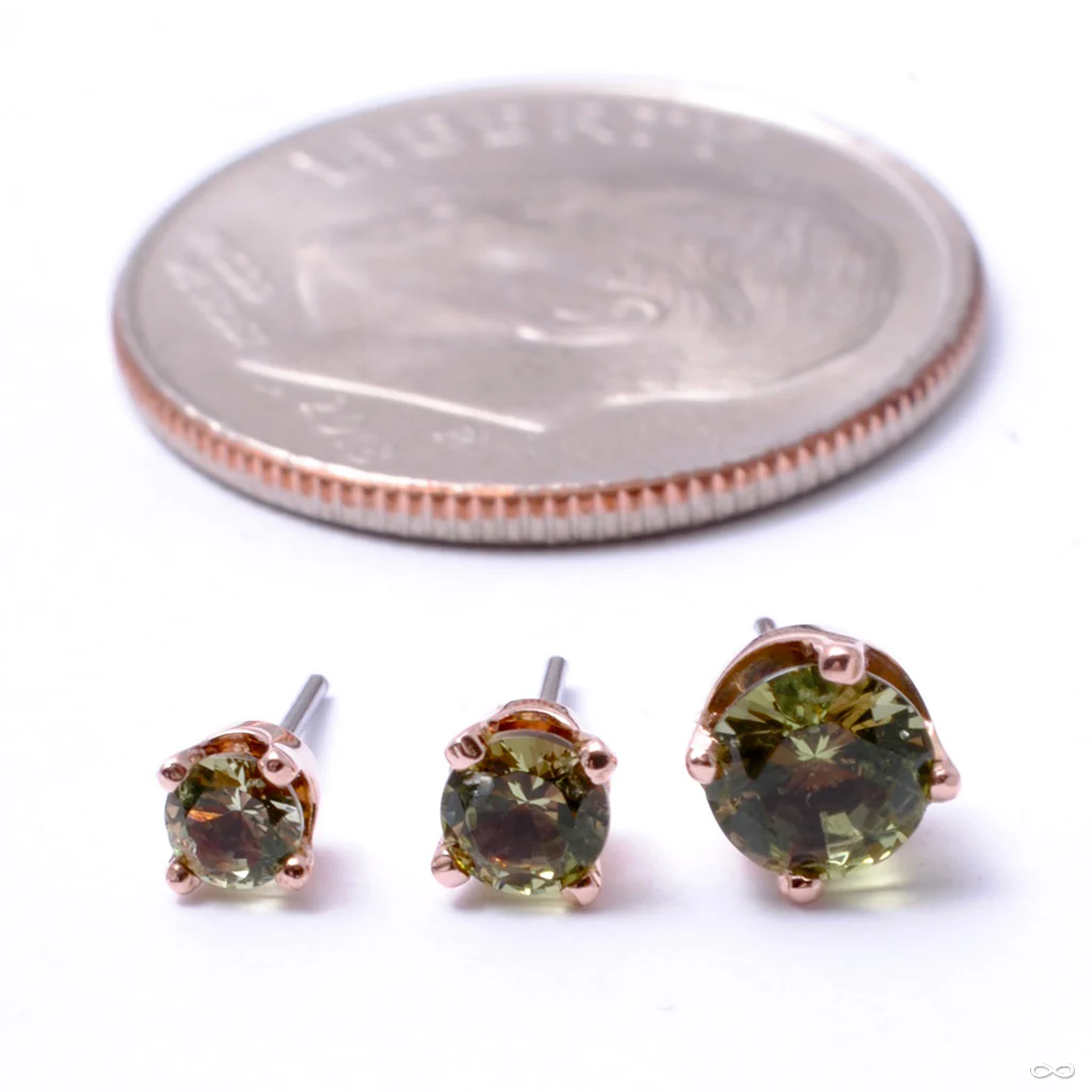 Prong-set Gemstone Press-fit End in Gold from LeRoi - Image 3
