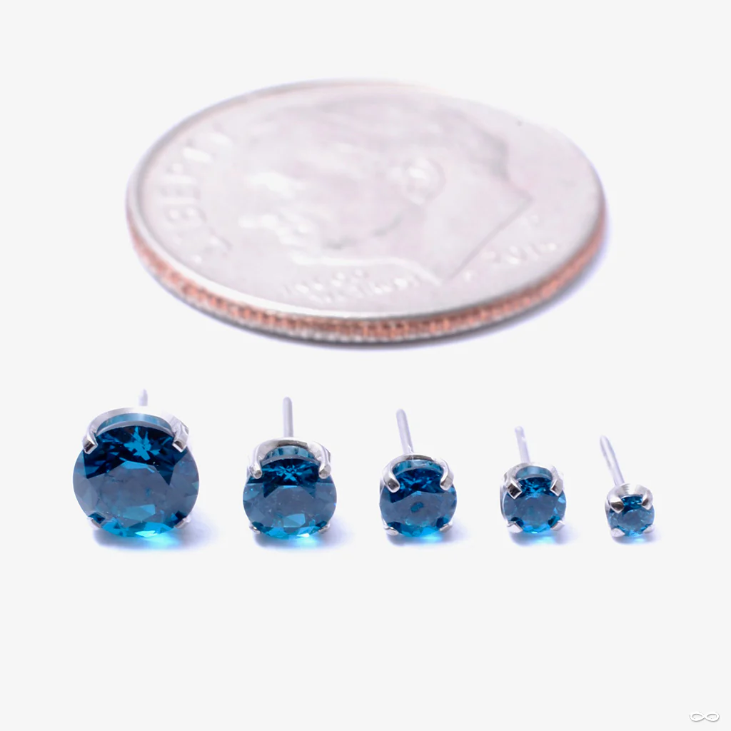 Prong-set Gemstone Press-fit End in Titanium from NeoMetal - Image 10