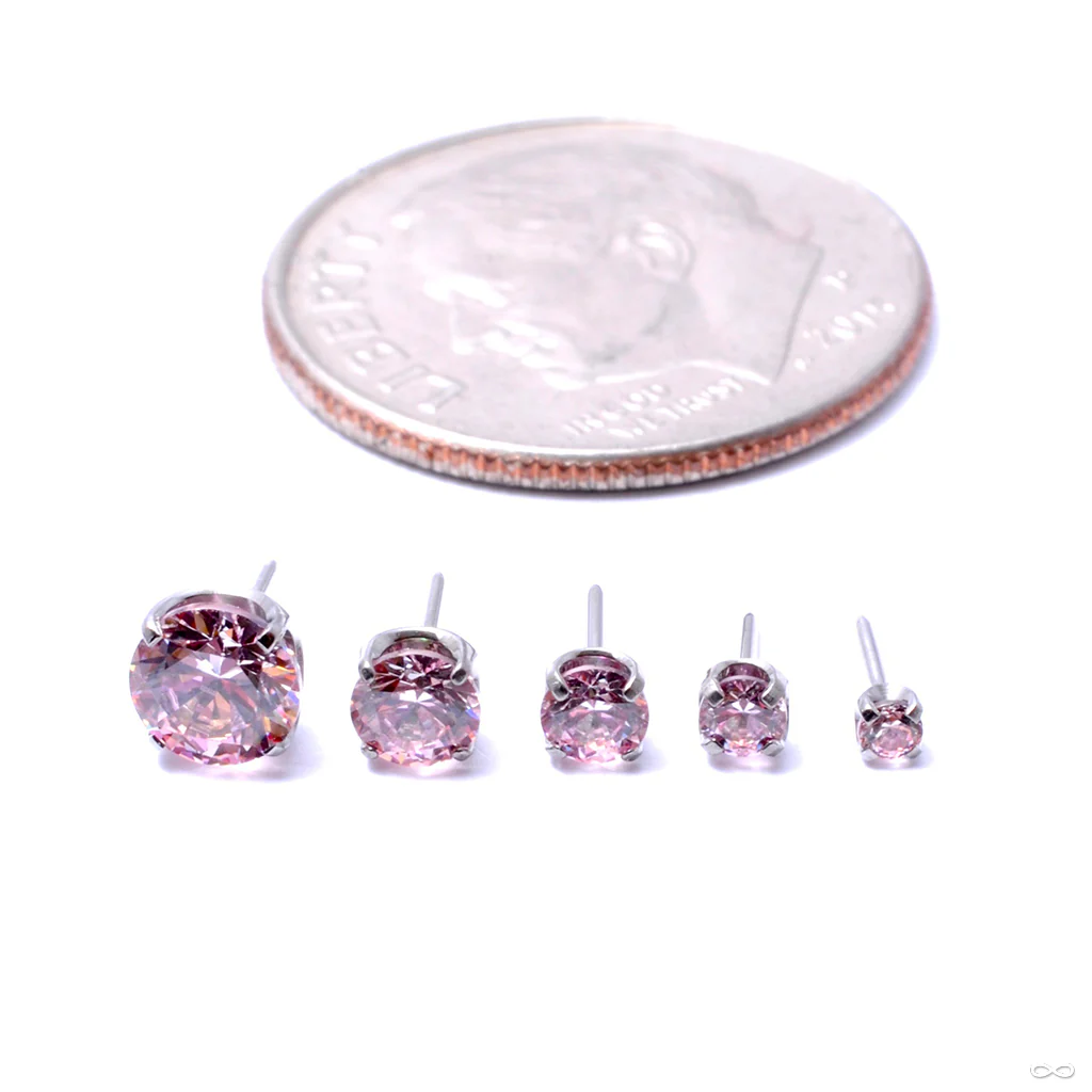 Prong-set Gemstone Press-fit End in Titanium from NeoMetal - Image 12
