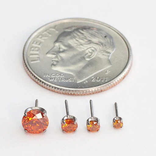 Prong-set Gemstone Press-fit End in Titanium from NeoMetal - Image 14