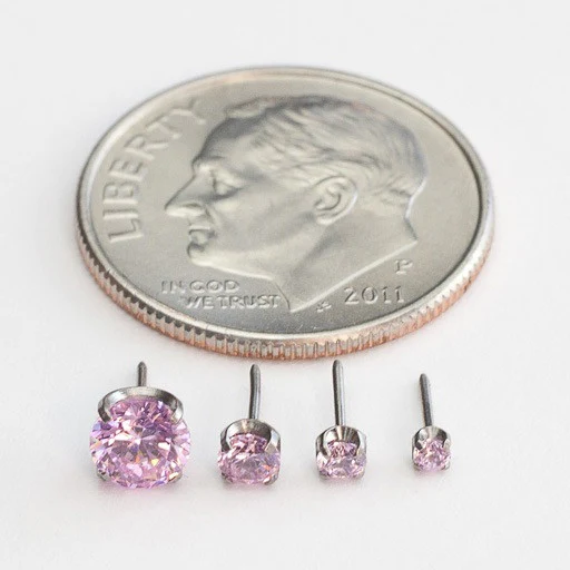 Prong-set Gemstone Press-fit End in Titanium from NeoMetal - Image 16