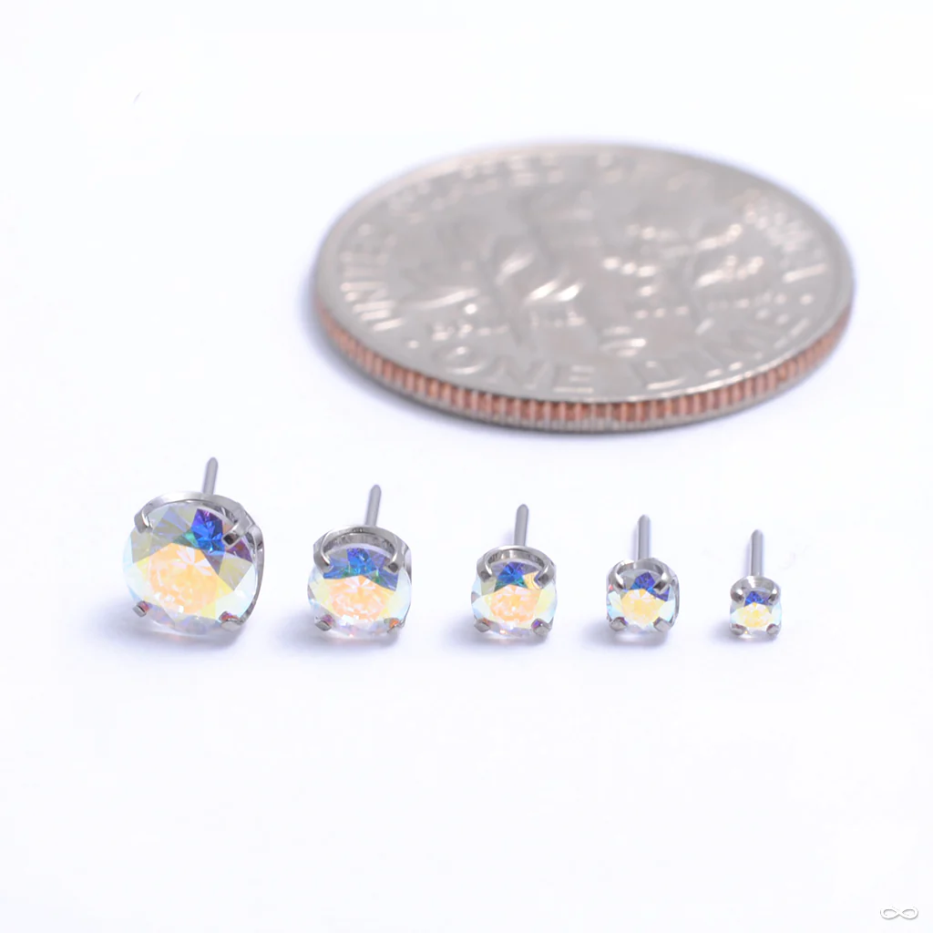 Prong-set Gemstone Press-fit End in Titanium from NeoMetal - Image 3