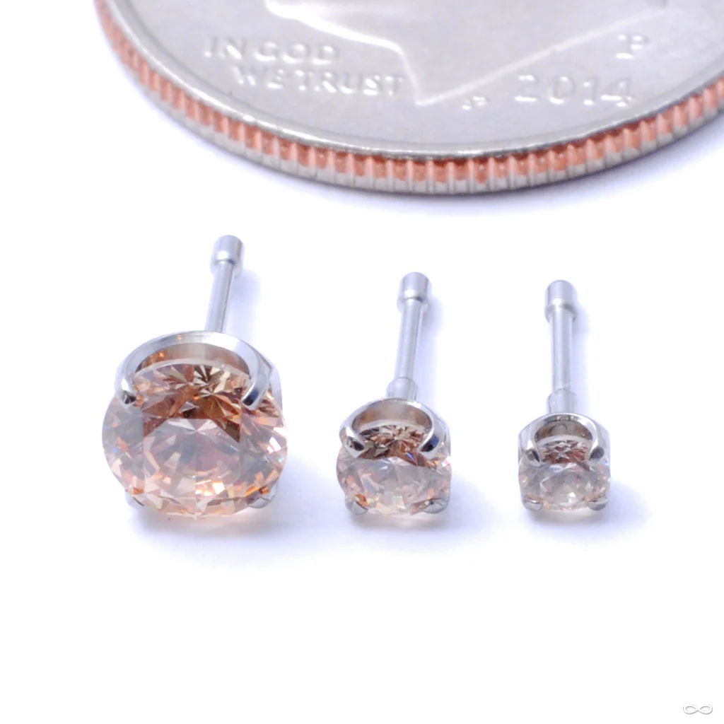 Prong-set Gemstone Press-fit End in Titanium from NeoMetal - Image 5