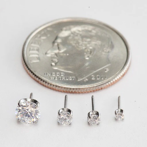Prong-set Gemstone Press-fit End in Titanium from NeoMetal - Image 6