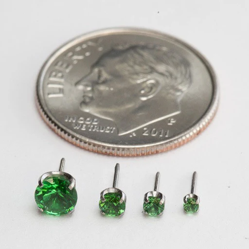 Prong-set Gemstone Press-fit End in Titanium from NeoMetal - Image 7