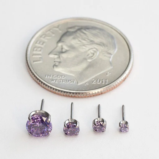 Prong-set Gemstone Press-fit End in Titanium from NeoMetal - Image 8