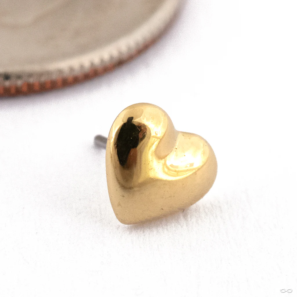 Puffy Heart Press-fit End in Gold from Anatometal - Image 2
