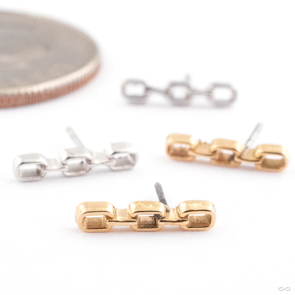 Punk Rock Girl Press-fit End in Gold from Maya Jewelry