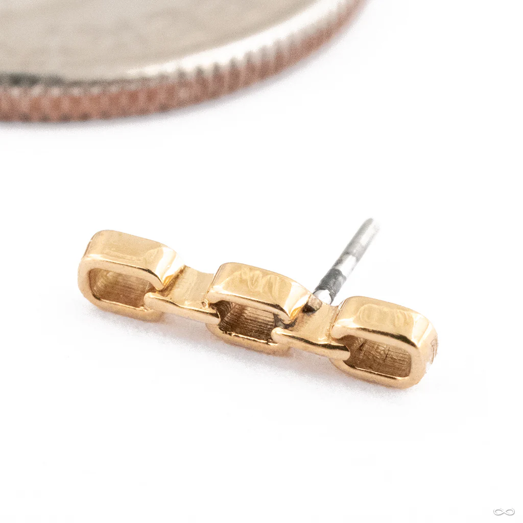 Punk Rock Girl Press-fit End in Gold from Maya Jewelry - Image 3