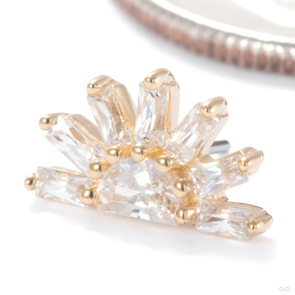 Raze Press-fit End in Gold from Ember Body Jewelry - Image 3