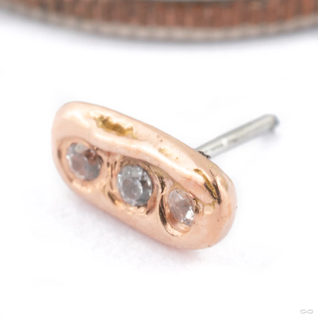 Rough Cut Press-fit End in Gold from Maya Jewelry - Image 2